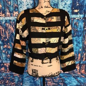 Nativewear Designs sz s crop boho top coin quilt